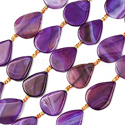 Натуральные полосатые агатовые бусы&nbsp;G-F825-F01-01A