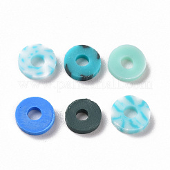 Chapelets de perle en pâte polymère manuel&nbsp;CLAY-R089-6mm-T02B