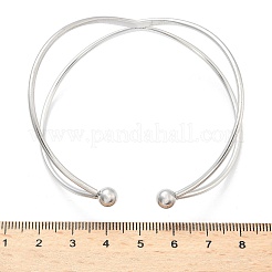 Bracciali a polsino in acciaio inossidabile 304&nbsp;BJEW-L682-033P