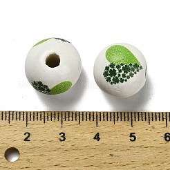 Серия ко дню святого патрика печатные деревянные европейские бусины схима&nbsp;WOOD-V002-01E