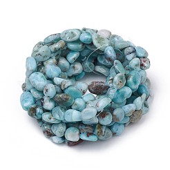 Bracelets de perles extensibles en larimar naturel&nbsp;BJEW-K213-C21
