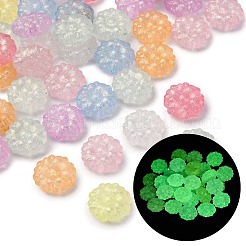 Leuchtende transparente Acrylperlen LACR-S001-15D