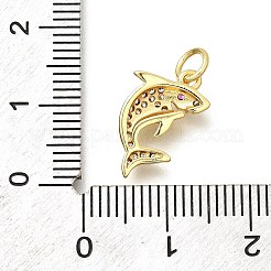 Ottone micro spianare pendenti zirconi&nbsp;KK-Z093-03G