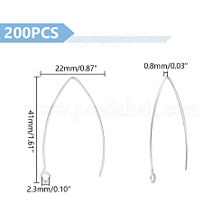 200 шт. крючки для сережек из нержавеющей стали 304&nbsp;STAS-UN0058-49