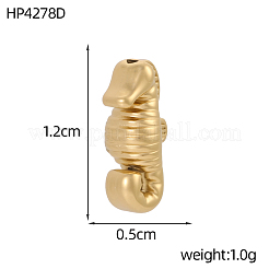 Seepferdchenperlen aus Edelstahl 304&nbsp;STAS-OY017-51G