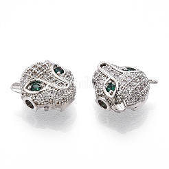 Латунные микро проложить кубического циркония бусы&nbsp;ZIRC-S053-YS014G-4