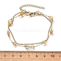 Bracciali a maglie multifilo in acciaio inossidabile 304&nbsp;BJEW-Z083-01G-01