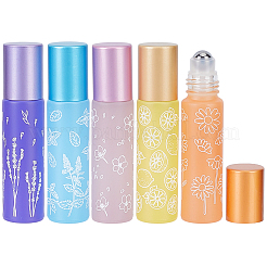 10 Stück 5 Farben Glas-Rollerballflaschen&nbsp;CON-GF0001-21