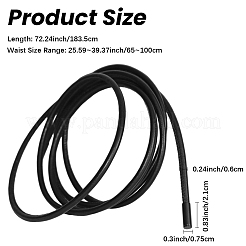 Runde Bindegürtel aus PU-Leder mit Kordel für Kleider&nbsp;DIY-WH20007-802B-02