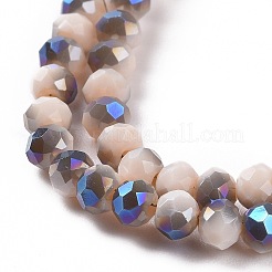 Chapelets de perles en verre opaque de couleur unie&nbsp;EGLA-A034-P4mm-I04