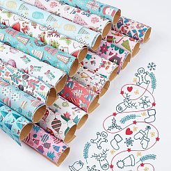 Рождественская тема искусственная кожа ткань&nbsp;DIY-FG0001-03