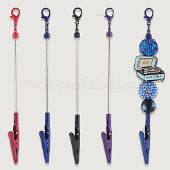 4 шт. 4-цветный сплав браслет инструмент ювелирный помощник бисер зажим-аллигатор&nbsp;AJEW-SP0001-71B