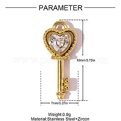 Подвески из нержавеющей стали 304 с микропаве из кубического циркония&nbsp;STAS-OY007-50G