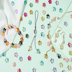 100 Stück handgefertigte Bunte Malerei-Perlen in Farbverlaufsfarbe&nbsp;DIY-SZ0010-51C