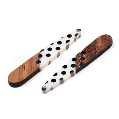 Подвески из непрозрачной смолы и орехового дерева с принтом&nbsp;RESI-TAC0017-55