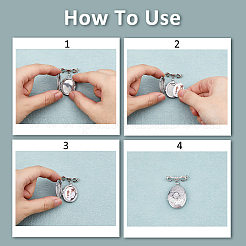 4 шт. овальная подвеска-медальон из нержавеющей стали 316&nbsp;JEWB-FH00006