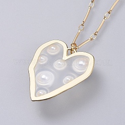 Collane con pendente in resina epossidica&nbsp;NJEW-JN02494-05