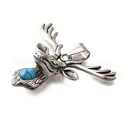 Синтетический бирюзовые большие кулоны&nbsp;STAS-A109-01AS