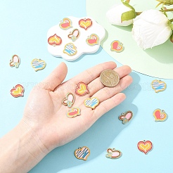 20pcs 4 styles de pendentifs en émail en alliage&nbsp;ENAM-YW0006-82