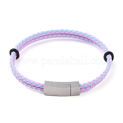 Bracelets torsadés en acier inoxydable résistant au ternissement&nbsp;BJEW-A009-09P