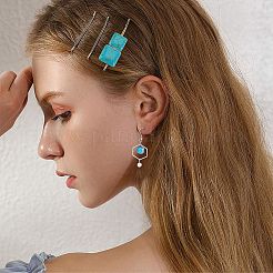 60 шт. 3 стиля синтетических бирюзовых кабошонов&nbsp;TURQ-AR0001-49