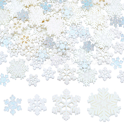 100 шт. 4 стиля рождественских непрозрачных и прозрачных смоляных кабошонов&nbsp;RESI-NB0002-15