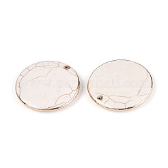 Плоские круглые подвески из синтетического говлита&nbsp;TURQ-T004-20