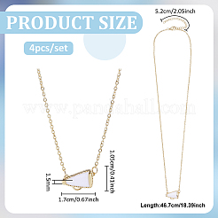 4 collana con ciondolo a forma di tromba in ottone smaltato per donna&nbsp;NJEW-PH0001-58G