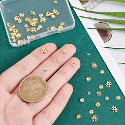 60 шт. 6 стиля 925 колпачка для бусин из стерлингового серебра&nbsp;STER-PH0001-76