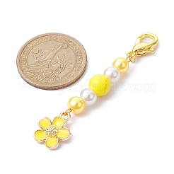 Decorazione pendente in smalto in lega color oro&nbsp;HJEW-JM01453