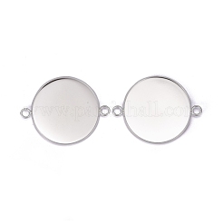 Connecteurs cabochons en acier inoxydable 201&nbsp;STAS-F191-15S-J