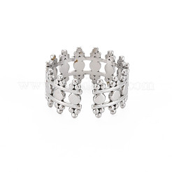 Bague ouverte en acier inoxydable 304 anti-ternissement pour femme&nbsp;RJEW-S405-155P