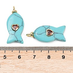 Pendentifs de turquoise synthétique&nbsp;X-G-Z134-06G-03