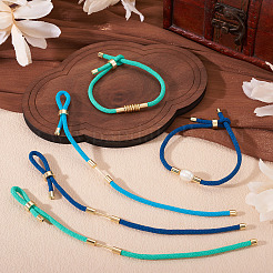 6шт 3-цветный плетеный нейлоновый шнур для изготовления браслета&nbsp;MAK-TA0001-27