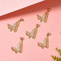 5 шт. Латунные подвески с микропаве&nbsp;ZIRC-SZ0001-65