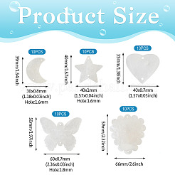 50 шт. 5 стиля кабошонов из натуральной ракушки с кружевной кромкой&nbsp;SHEL-TA0001-17