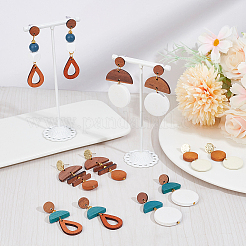 DIY-Sets zur Herstellung von Ohrsteckern aus Holz mit Geometrie&nbsp;DIY-SC0024-72