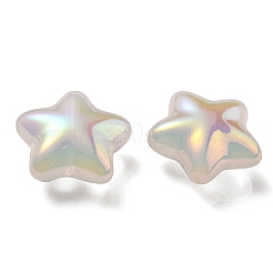 Placcatura uv arcobaleno iridescente imitazione gelatina perline acriliche&nbsp;OACR-C007-07D