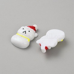 Cabochons décodés en résine opaque de Noël&nbsp;DIY-WH0430-833B