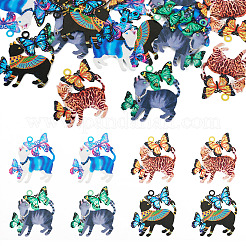 16 шт. филигранные подвески из нержавеющей стали 430&nbsp;STAS-TA0002-36