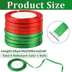 8 Rolle 2 Farben einseitiges Satinband&nbsp;OCOR-FS0001-09