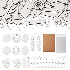 Kit de fabrication de boucles d'oreilles vierges de sublimation bricolage&nbsp;DIY-SW0001-14