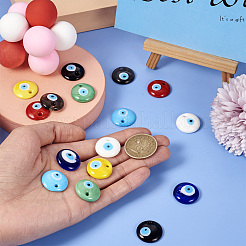 16 шт. 8-х цветные подвески ручной работы в стиле лэмпворк от сглаза&nbsp;LAMP-CW0001-07