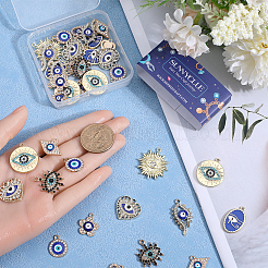 40 pièces 10 styles pendentifs en strass en cristal d'alliage&nbsp;FIND-SC0006-74