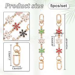 Удлинители ремешка для кошелька из пластиковой эмали с цветочным звеном&nbsp;FIND-AB00033