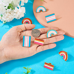 8 épingle en émail arc-en-ciel à 4 styles&nbsp;JEWB-TA0001-28