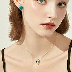 112 шт. 7 стиля окрашенных синтетических бирюзовых кабошонов&nbsp;TURQ-SP0001-02