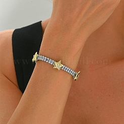 Messing-Gliederarmbänder mit Mikropflaster und klaren Zirkonia für Damen&nbsp;MW2508-2