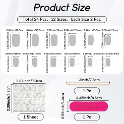 1 sachet de faux ongles à pression en plastique ABS couvrant toute la surface&nbsp;MRMJ-CP0001-58B