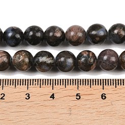 Бусины из натурального глаукофана&nbsp;G-R485-12-8mm